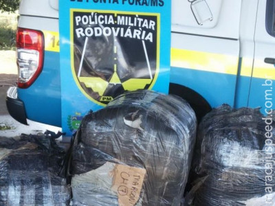 Polícia apreende roupas contrabandeadas em ônibus de viagem 