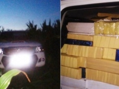 Traficantes fogem e abandonam 3 toneladas de maconha em estrada