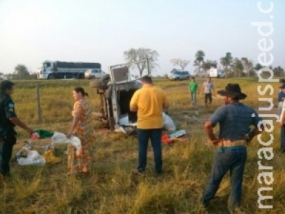 Paciente e acompanhante morrem em acidente com ambulância na MS-384