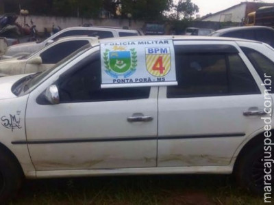 Carro roubado em SP é recuperado na fronteira