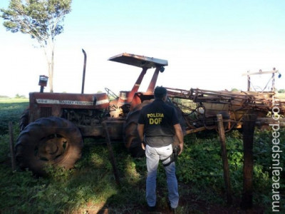 DOF recupera maquinário agrícola furtado na região rural de Itaporã