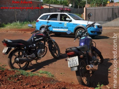 Polícia Militar de Maracaju recupera nesta manhã, duas motocicletas furtadas