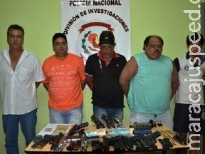 Quadrilha é presa com pistolas do exército paraguaio, munições e dinheiro