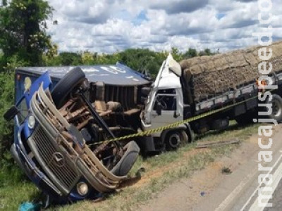 Acidente entre caminhão e carreta mata caminhoneiro de MS em rodovia da BA