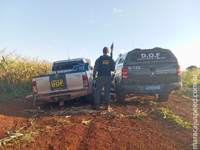 Maracaju: Camionete com placas falsas e maconha é apreendida pelo DOF