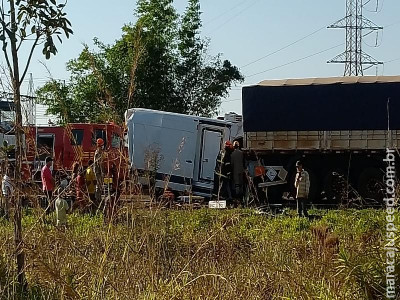 Maracaju: Acidente entre caminhões na BR 267 sentido Maracaju / Rio Brilhante