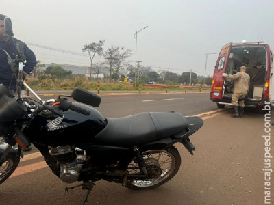 Motociclista perde controle, cai e garupa fica ferida na BR-376, em Nova Andradina