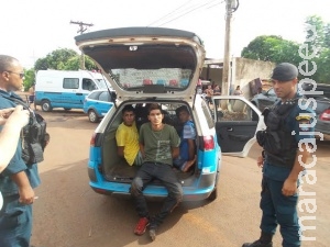 Radiopatrulha prende 3 douradenses com veículo furtado de comerciante na BR-463