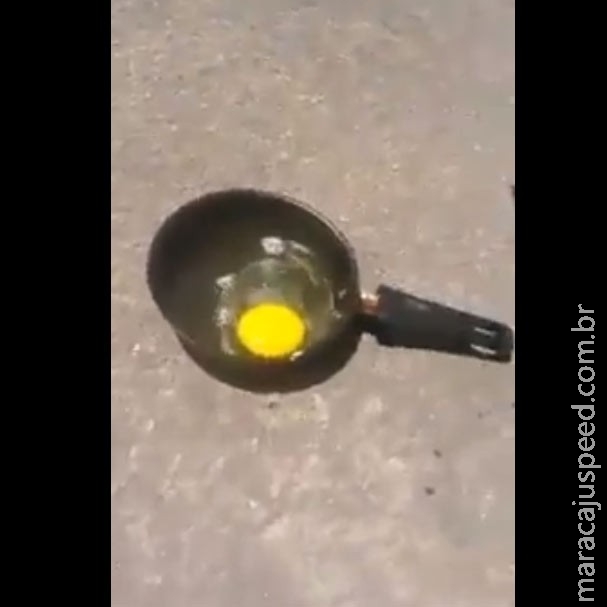 Vídeo mostra homem fritando ovo no asfalto quente