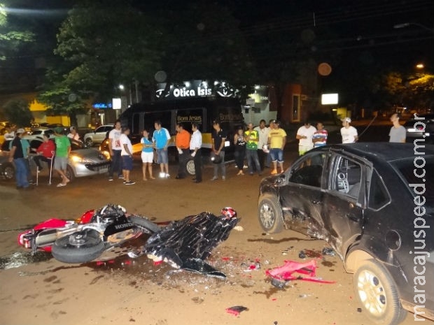 Motociclista morre após colisão com carro em Dourados, diz polícia em MS