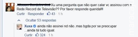 Xuxa fala sobre ida para Record: "Ainda não assinei nada"