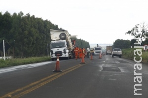 Obras na BR-163 interditam parcialmente sete trechos nesta segunda-feira