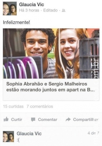 Mãe de Sérgio Malheiros é contra namoro com Sophia Abrahão