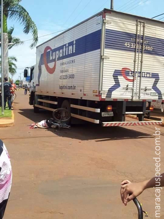 Ciclista morre atropelado no centro de Rio Brilhante