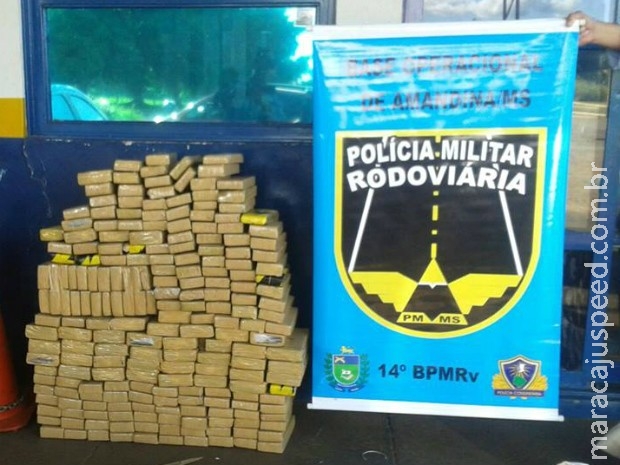 Polícia prende suspeito com 190 kg de maconha em rodovia de MS