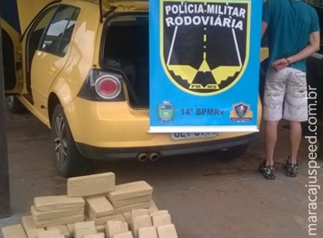 Rapazes são presos transportando 55 tabletes de maconha na rodovia MS-164 que dá acesso a Maracaju