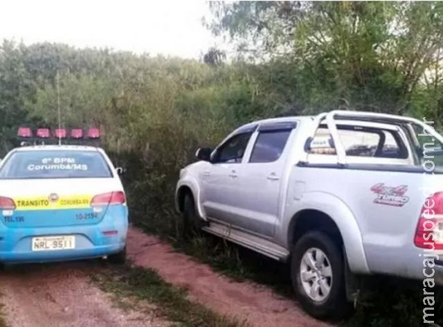 Caminhonete roubada no centro de Corumbá é recuperada em estrada vicinal