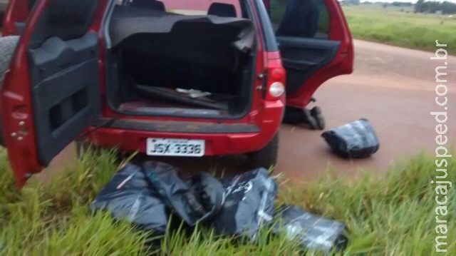 DOF apreende carro dublê com mais de cem quilos de maconha em rodovia que liga a cidade de Maracaju