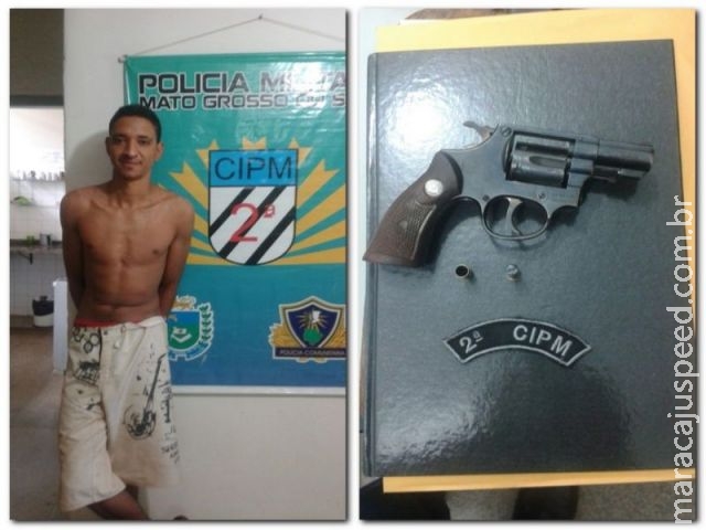 Maracaju: PM prende homem em flagrante por porte ilegal de arma de fogo