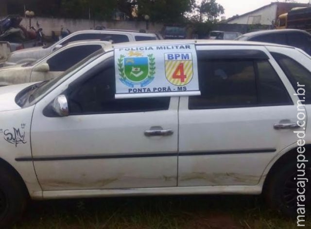 Carro roubado em SP é recuperado na fronteira