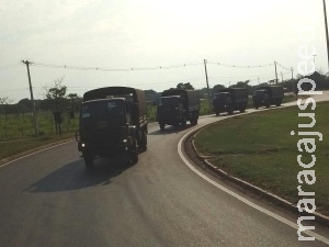 PF e PM se dirigem para retirar índios de fazendas em Antonio João