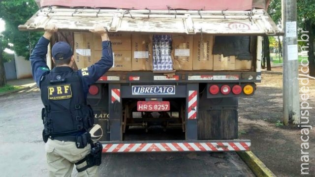 PRF apreende cigarros contrabandeados e prende dois