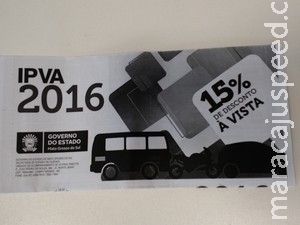 Impresso preto e branco, Governo de Mato Grosso do Sul distribui carnê do IPVA 2016