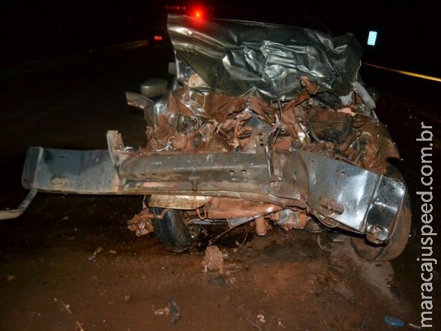 Agricultor morre em colisão entre carro e carreta em Rio Brilhante