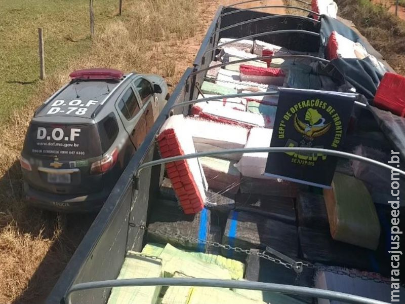 Caminhão com quase 9 toneladas de maconha é apreendido pelo DOF