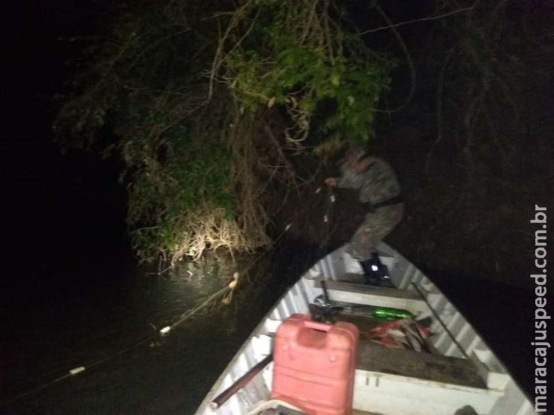 PMA flagra arrastão de pescadores no rio Miranda