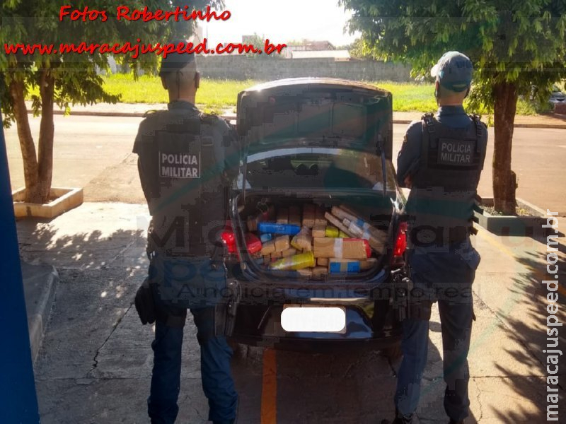 Polícia Militar de Maracaju prende traficante com veículo carregado com quase 400kg de maconha