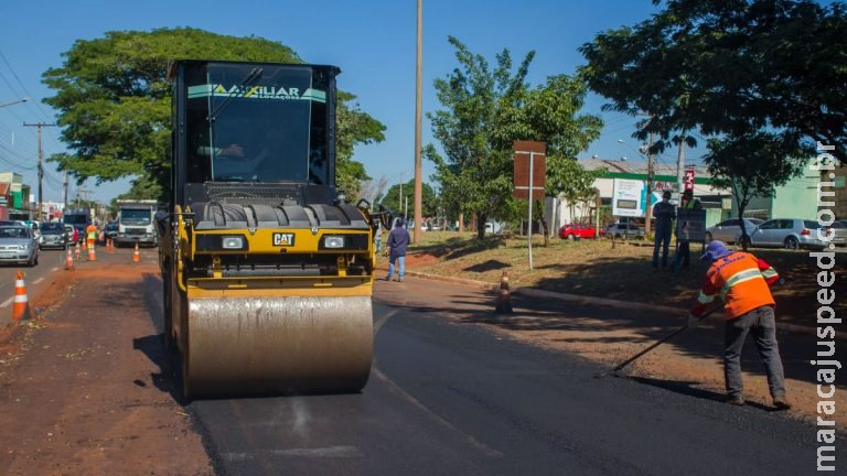 Avenida Marechal Deodoro é recapeada e terá asfalto com padrão de rodovia em Campo Grande