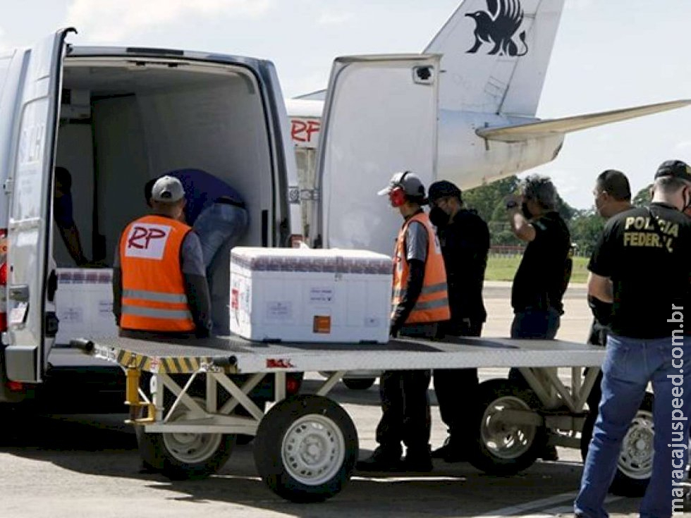 Mato Grosso do Sul recebe 62.230 doses de vacinas contra Covid-19