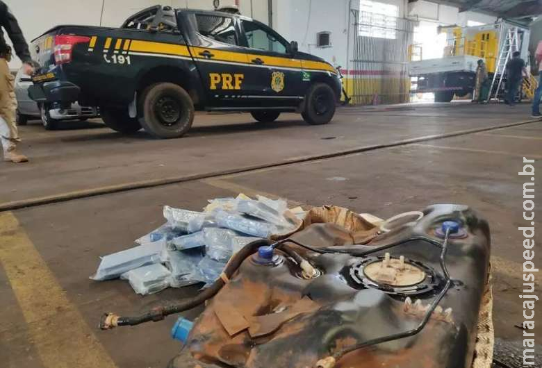 Trio é preso com drogas escondidas em tanque de combustível 