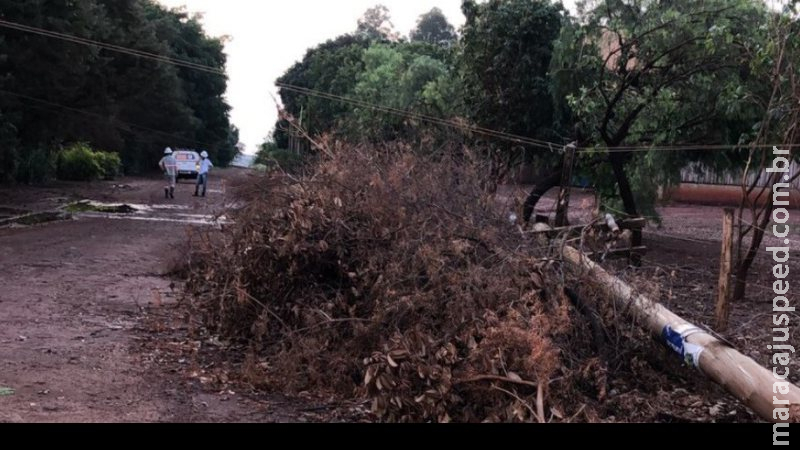 Ventos fortes de até 100 km/h causaram estragos em cidade de MS