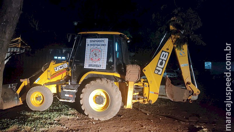 Máquina roubada em Dourados é recuperada na fronteira