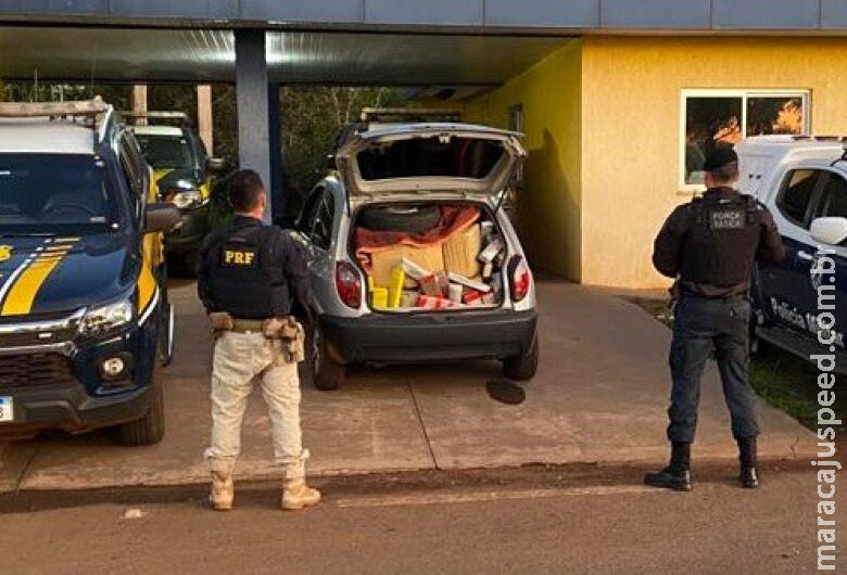 Homem é flagrado com quase meia tonelada de maconha e diz não saber para onde levaria a droga