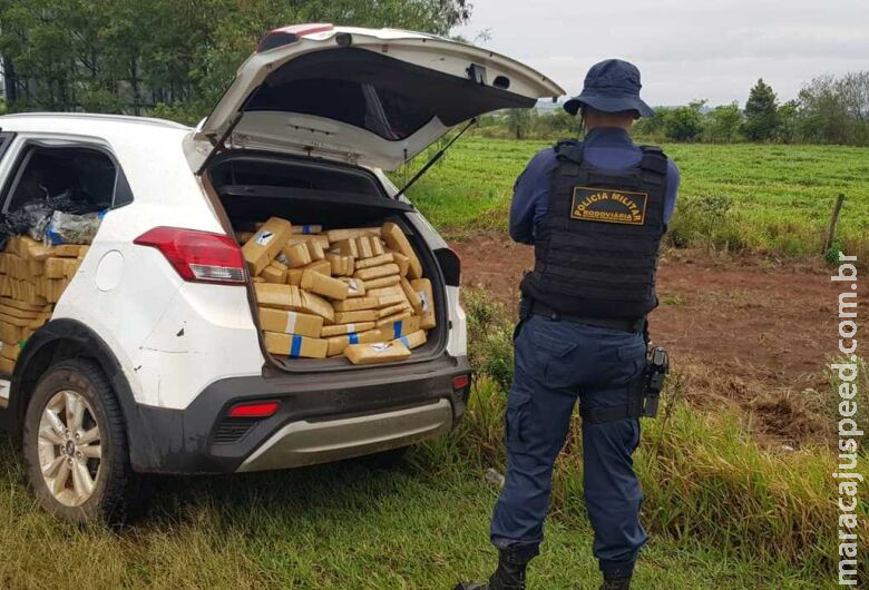 Polícia apreende 680 quilos de maconha e recupera veículo roubado