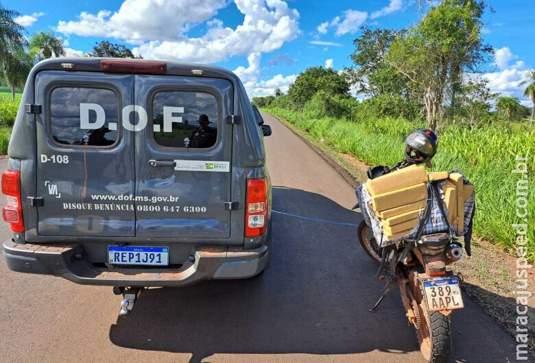 Homem é preso transportando 50kg de maconha em moto