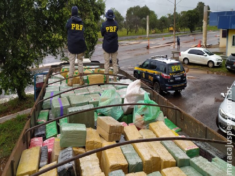 PRF apreende 13,3 toneladas de maconha em Guia Lopes da Laguna (MS)