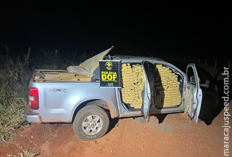 Caminhonete com carga milionária de maconha é abandonada em rodovia 