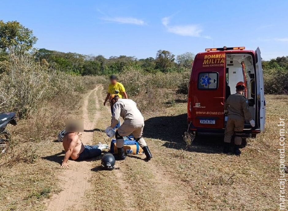 Homem sofre fratura em acidente na MS-170, em Aquidauana