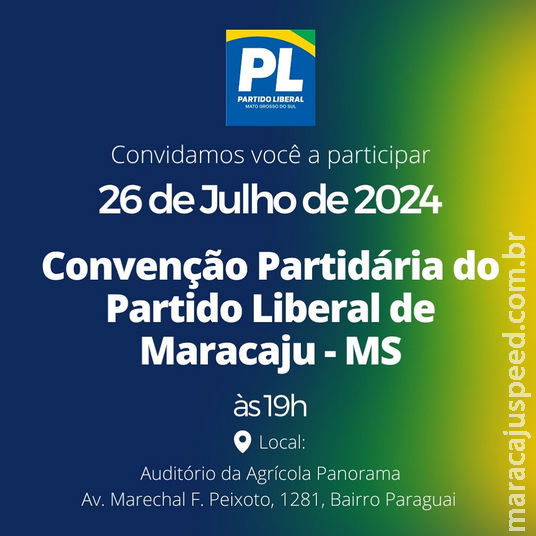 Maracaju: PL convoca diretoria e filiados para a realização de convenção partidária