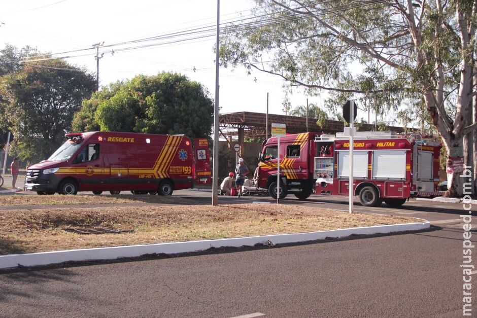 Motociclista fica ferida em acidente no Rita Vieira