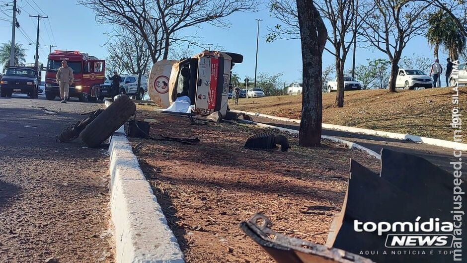 Capotamento deixa um morto e dois feridos na Avenida Gury Marques