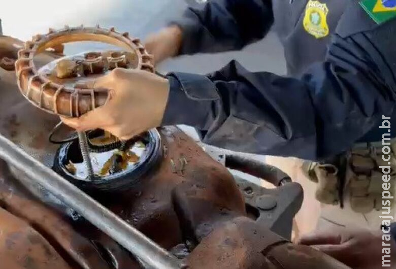 Homem é flagrado transportando mais de 40 kg de pasta base de cocaína em tanque de combustível