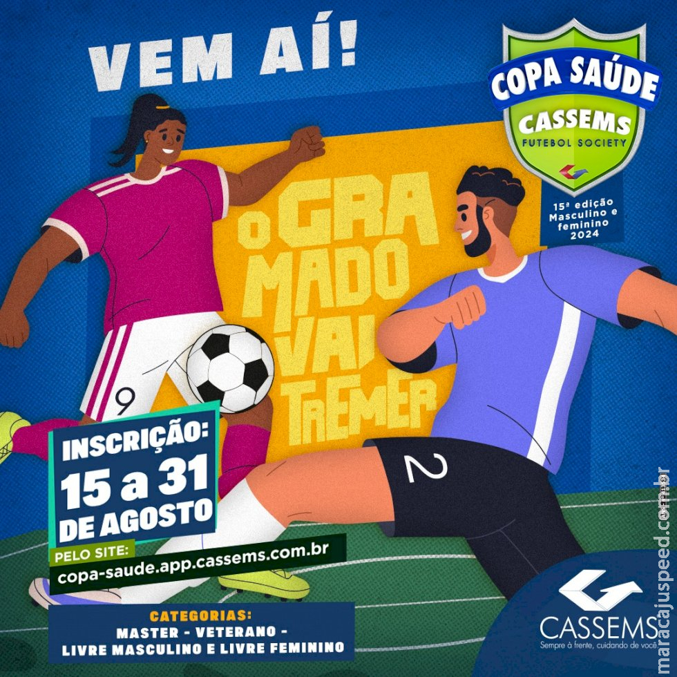 Saúde e Esporte: Inscrições para 15ª edição da Copa Cassems vão até 31 de agosto