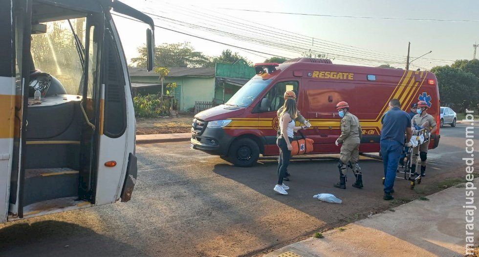 Vítima de acidente entre ônibus e bicicleta morre no hospital de Caarapó