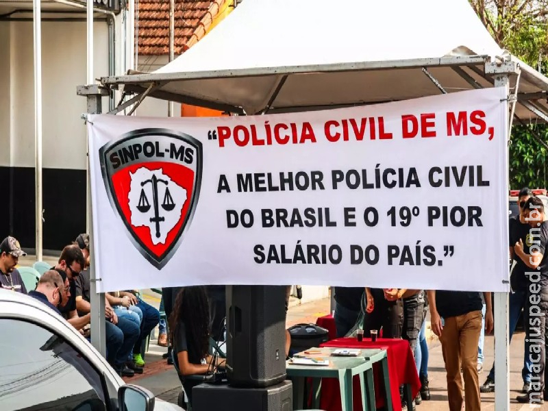 Paralisação atinge 70% de policiais civis e delegacias não devem registrar BOs por 24 horas em MS