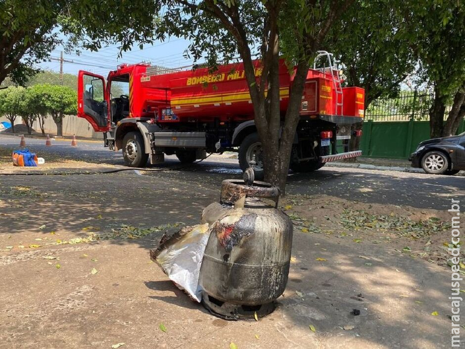 Botijão explode e mobiliza bombeiros em residência em Aquidauana